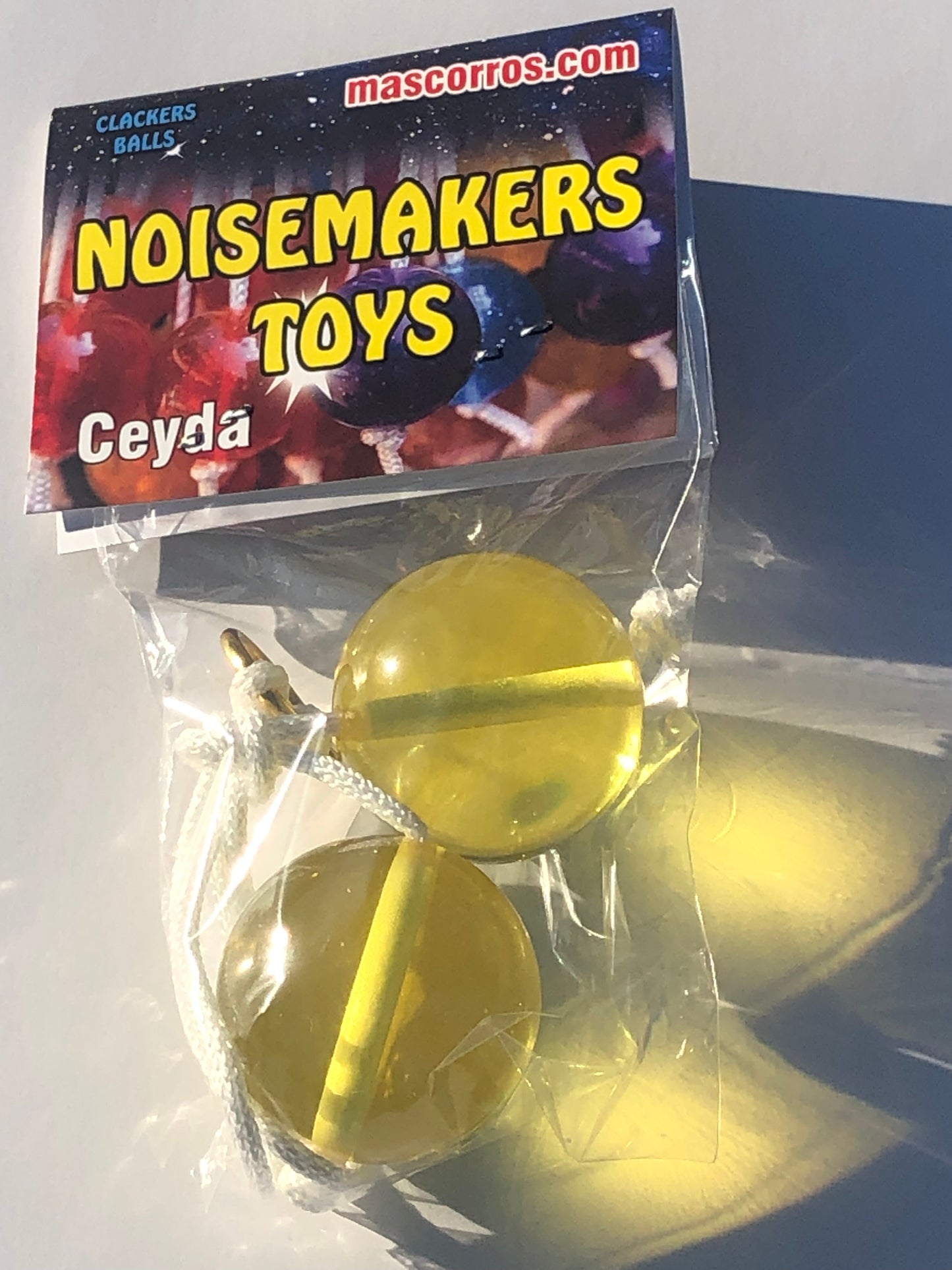 Ceyda Clackers Click Clacks Noise Maker Toy (Yellow)