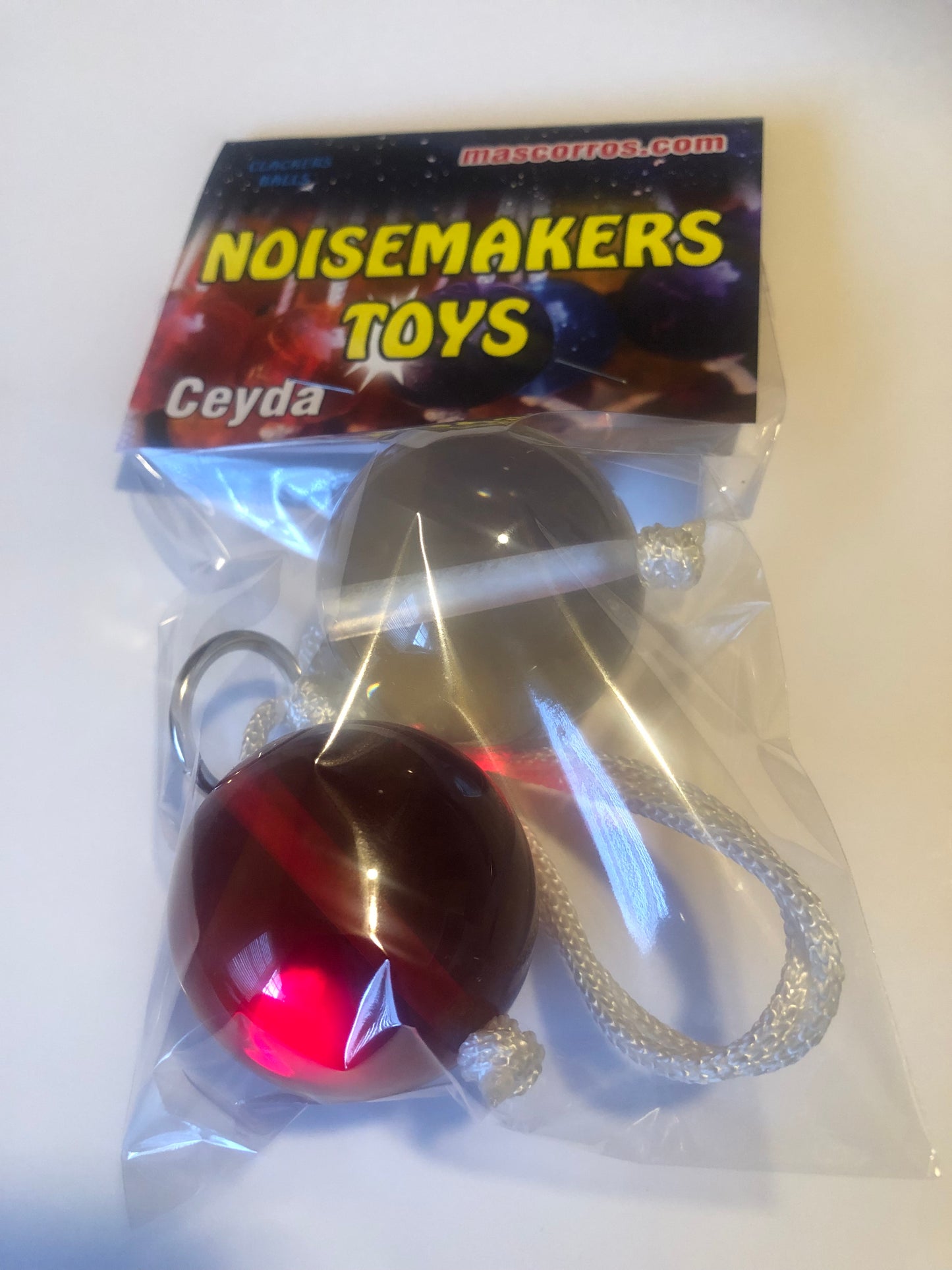 Clackers Click Clacks Red,Clear Christmas Edition Limited Time Offer
