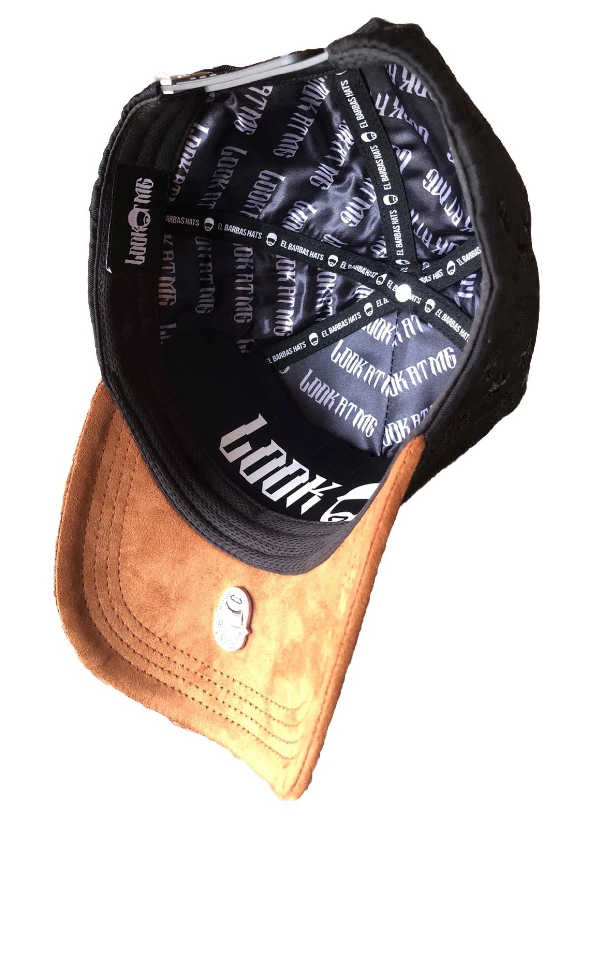 EL BARBAS HATS B-CROSS BLACK SNAPBACK HAT BARBCROSS BKBRWN G5 Quality