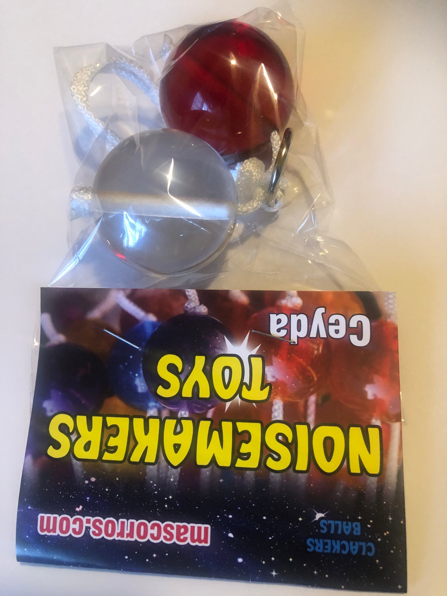 Clackers Click Clacks Red,Clear Christmas Edition Limited Time Offer