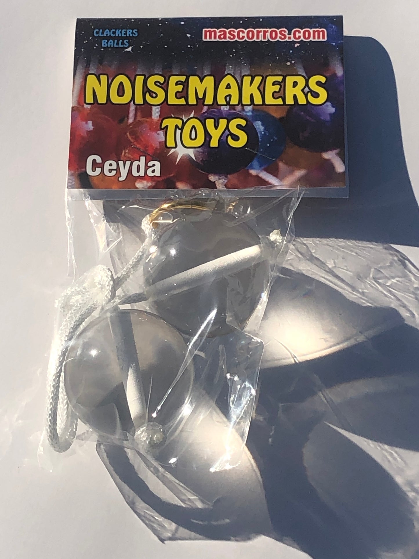 Ceyda Clackers Click Clacks Noise Maker Toy (Clear Crystal)